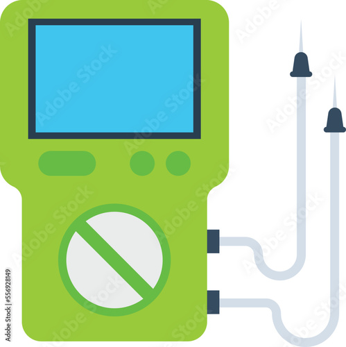  Green ammeter Vector Icon
