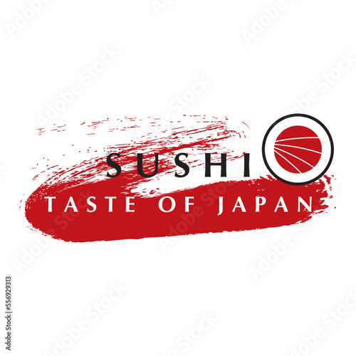 sushi logo vector with slogan template