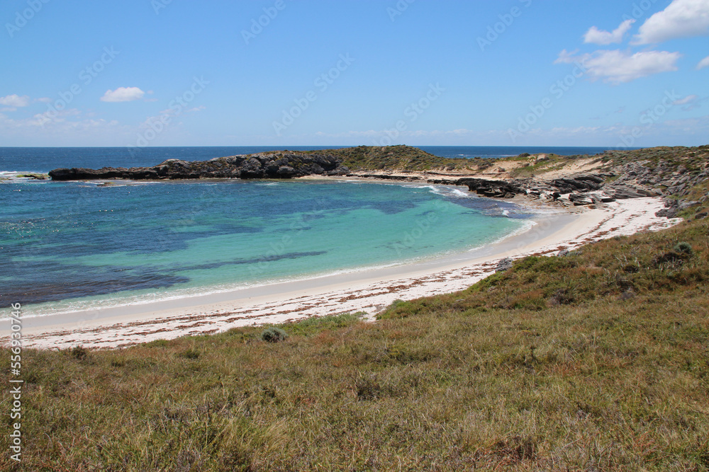 indian ocean at mable cove rottnest island in australia