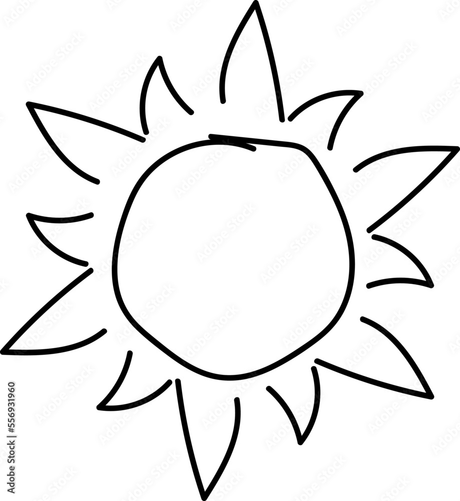 Cute doodle sun. Hand drawn vector illustration. Sketch sun, Hand drawn sunshine symbols. Cute doodle sun. Hand drawn vector illustration. Sketch sun, Hand drawn sunshine symbols.