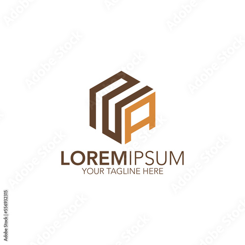 NA initial letter logo design