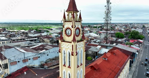 Catedral de Iquitos. The Iglesia Matriz in the Plaza de Armas, main square of the city of Iquitos in the Peruvian Amazon photo
