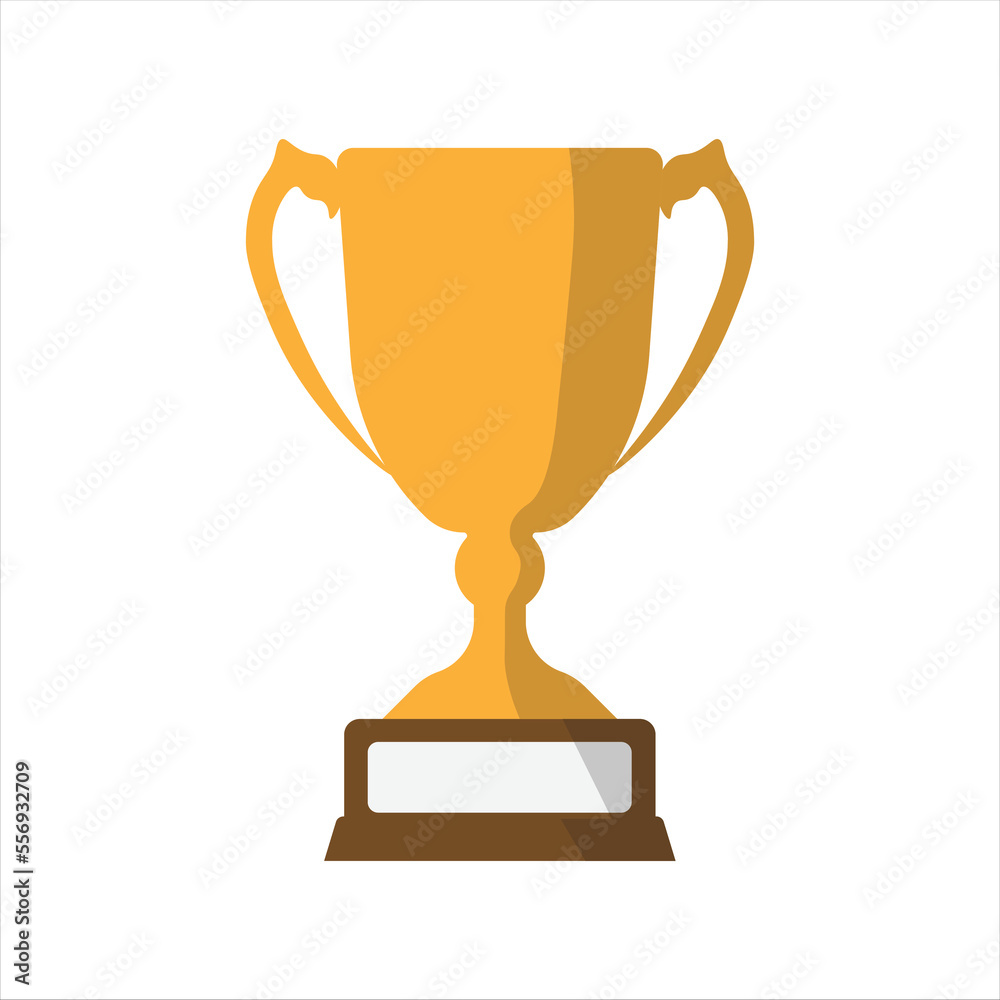 Gold Flat Trophy Illustration