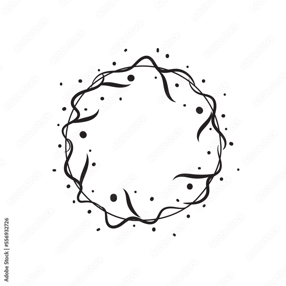 Artistic floral round frame flat design art decoration vector illustration. Artistic floral round frame flat design art decoration vector illustration.