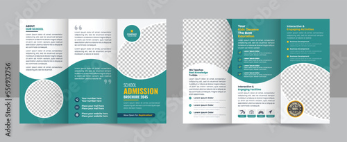 Kids back to school education admission trifold brochure template, school trifold brochure design, kids academy brochure template, Corporate modern trifold brochure layout design