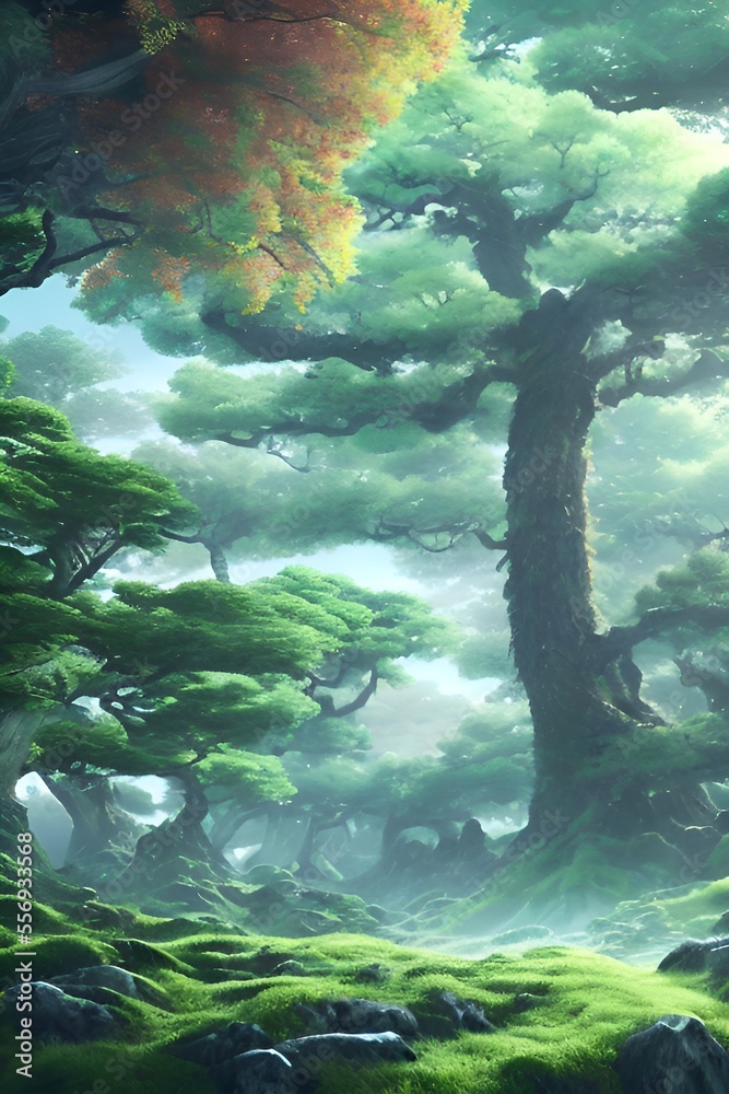 Fantasy forest landscape Fantasy forest landscape