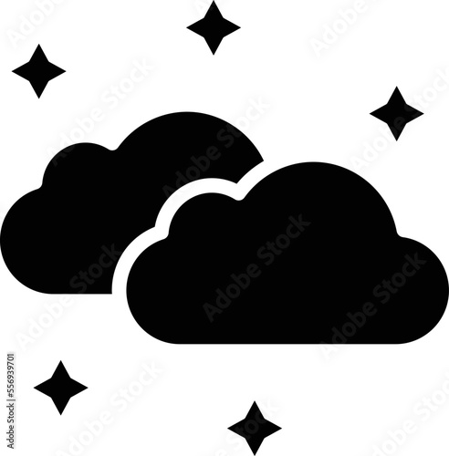 Cloudy weather Vector Icon
 photo