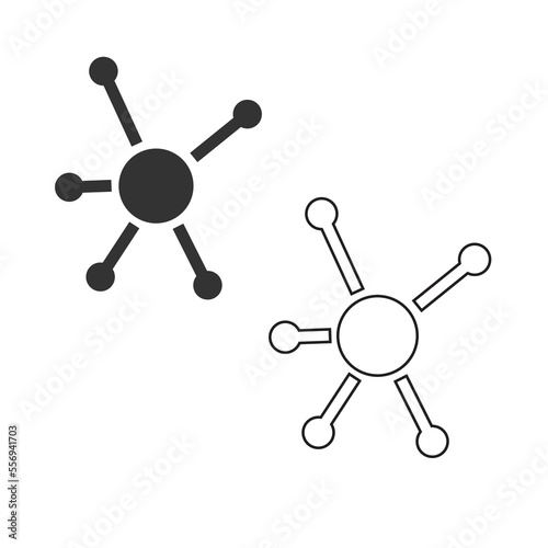 Simple connection icon. Web set line and background vector ilustration.