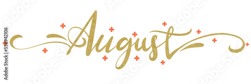 AUGUST lettering calligraphy