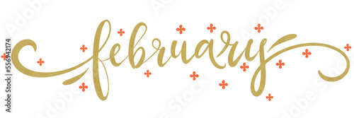 FEBRUARY lettering calligraphy