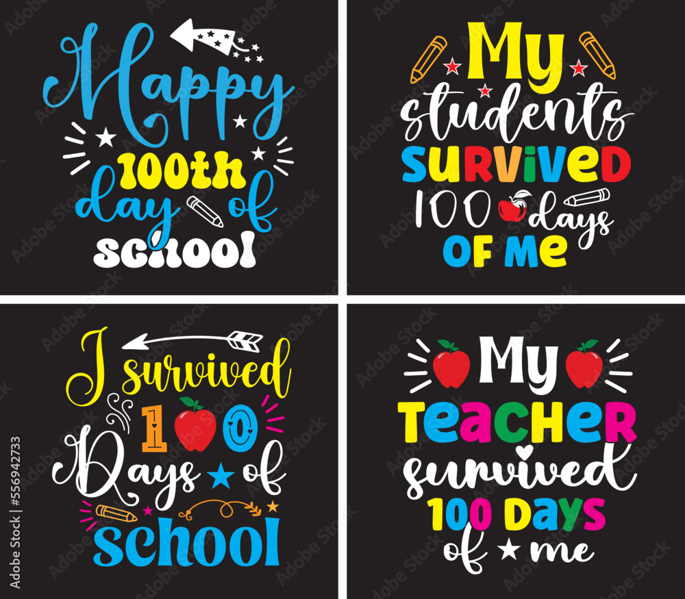 100 day of school svg t shirt design