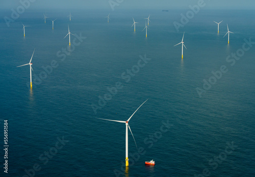 The Netherlands, Zeeland, Borselle offshore wind farm in dutch part of North Sea photo