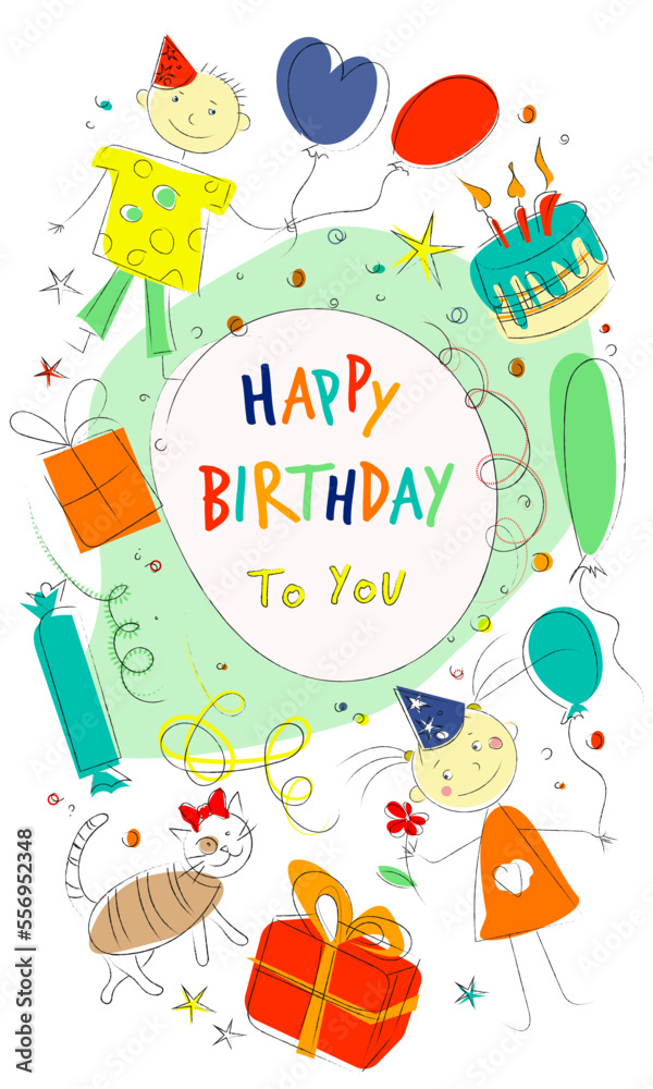 Obraz premium birthday, birthdaycards,children's birthday,happy birthday, happybirthdaycards, birthdaycardsforboys, birthdaycardsforgirls