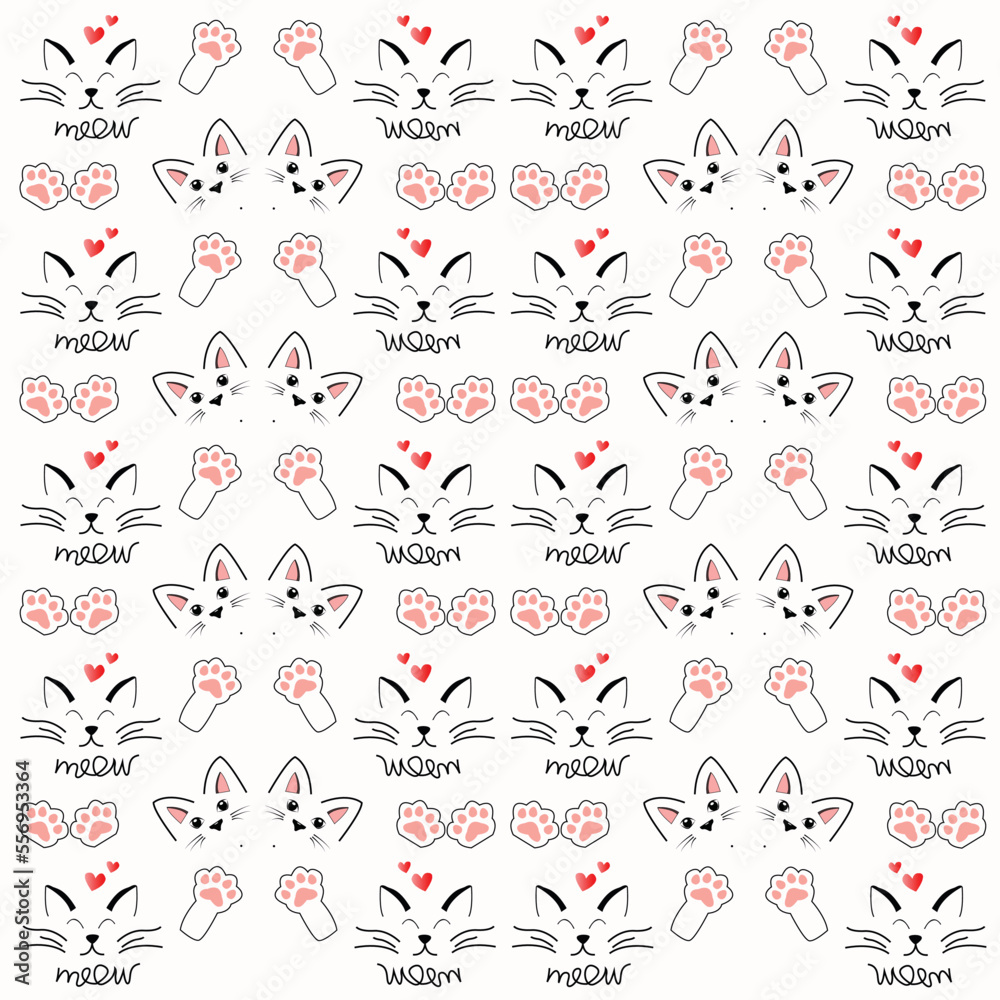 Cat seamless pattern background Cat seamless pattern background