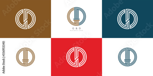 Initial logo G and D. Simple and unique logo design for law firm