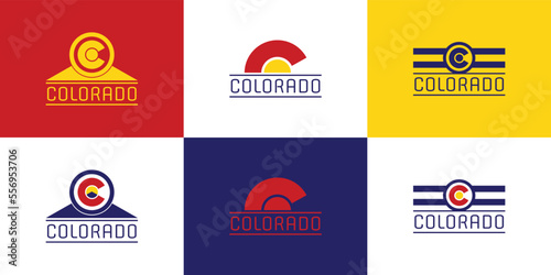 Colorado emblem badge with mountain illustration