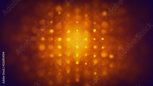 Abstract Geometric Blue Brown Yellow Shiny Blurry Focus Bokeh Light Dots With Glitter Sparkle Dust Background