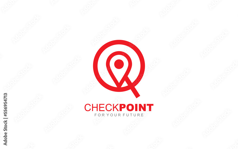 Q logo point for identity. travel template vector illustration for your brand.