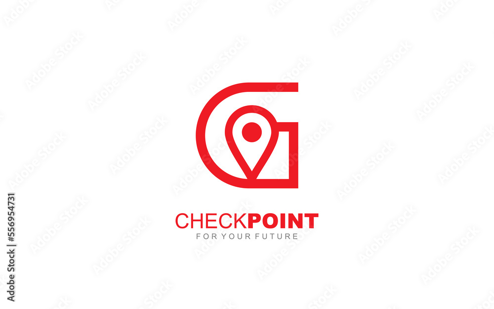 G logo point for identity. travel template vector illustration for your brand.