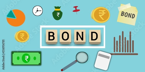 Bonds or financial management concepts. investment plan.money market forecasting