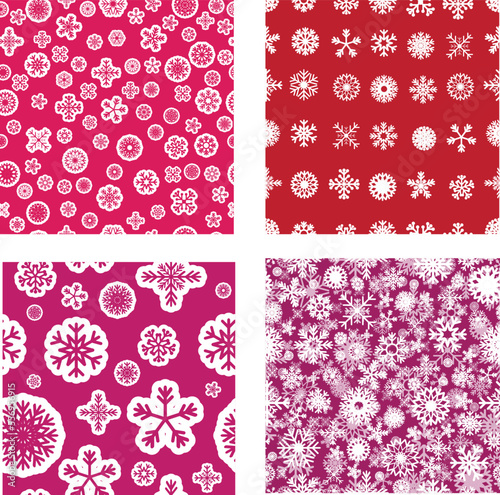 Seamless pattern with snowflakes 