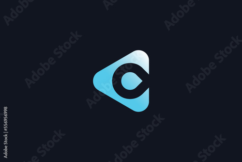 Free Download Minimal Awesome Trendy Professional Letter C Water Drop Logo Design Template On Black Background - GFXLoad
