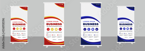Roll up stand banner design template Corporate business 
