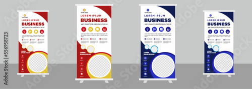 Roll up stand banner design template Corporate business 