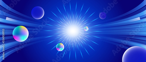 abstract blue background with ball