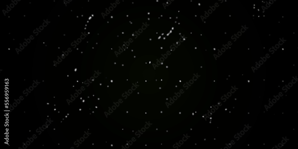 Falling snow flakes animation .  White snow in the black background . Winter texture snow background . Natural white snow powder in winter ice cold vintage .