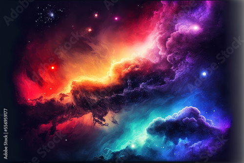 background galaxy gradient galaxy cosmos universe. Generative AI