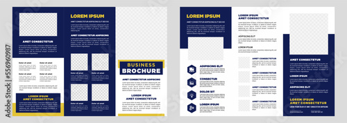 Minimalist business digital marketing trifold brochure template