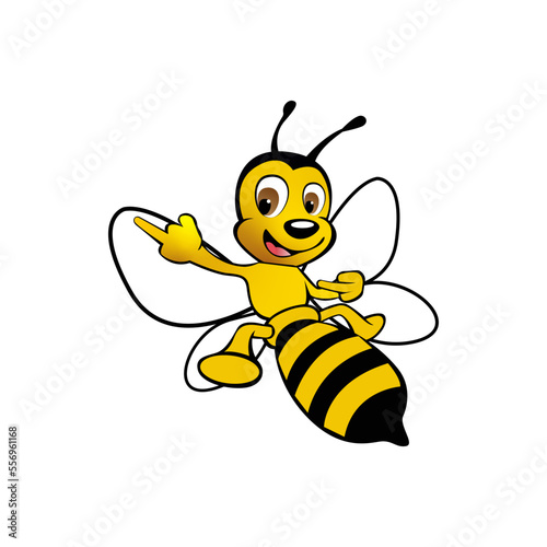 modern bee logo design