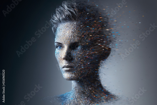 Artificial inteligence personification , Generative AI illustration