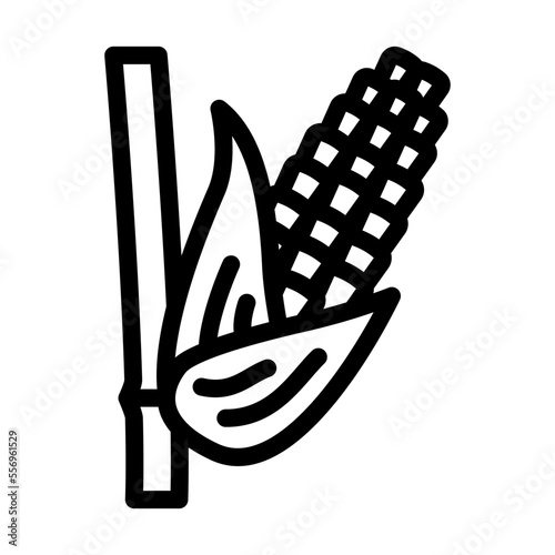 corn plant food line icon vector. corn plant food sign. isolated contour symbol black illustration