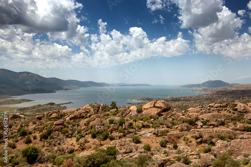 landscape with clouds in Bafa lake photo