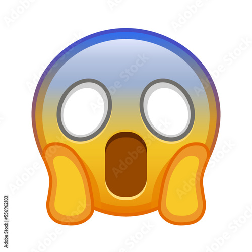 Face screaming in fear Large size of yellow emoji smile