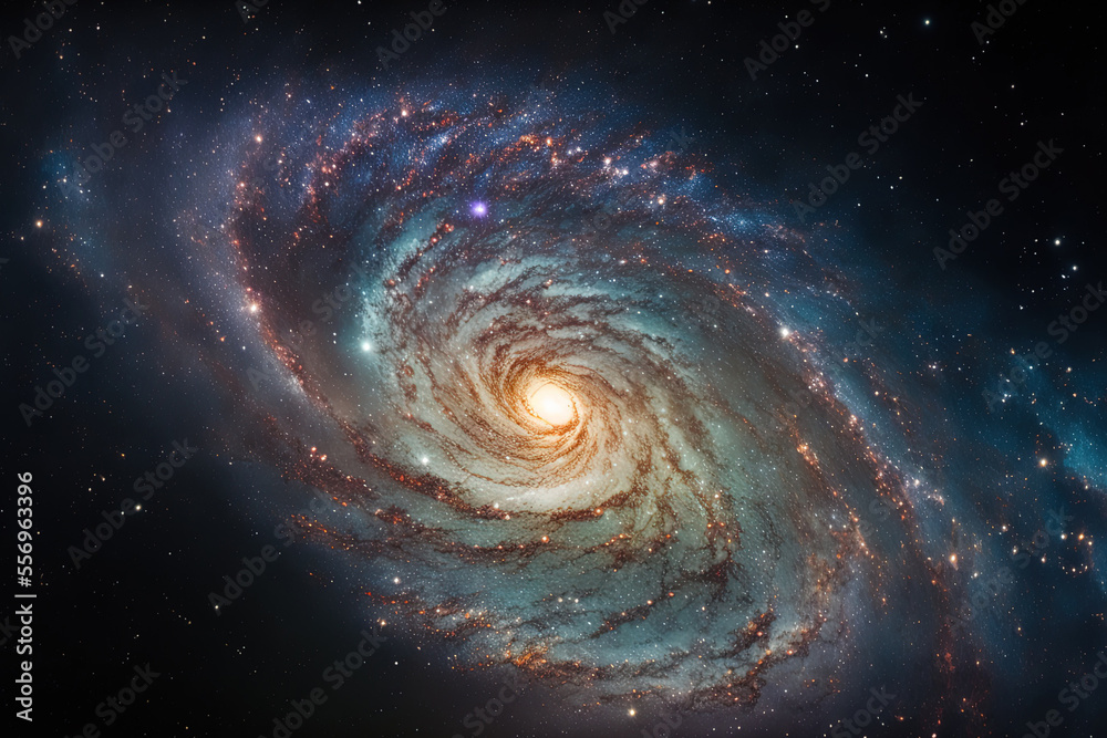 a close up of the Milky Way galaxy in the universe with stars and space dust. Generative AI a close up of the Milky Way galaxy in the universe with stars and space dust. Generative AI