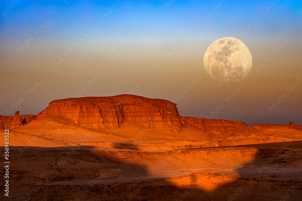 Iran. Spectacular moonscape of the Lut Desert (Persian: Dasht-e Lut, was included on UNESCO's World Heritage List)