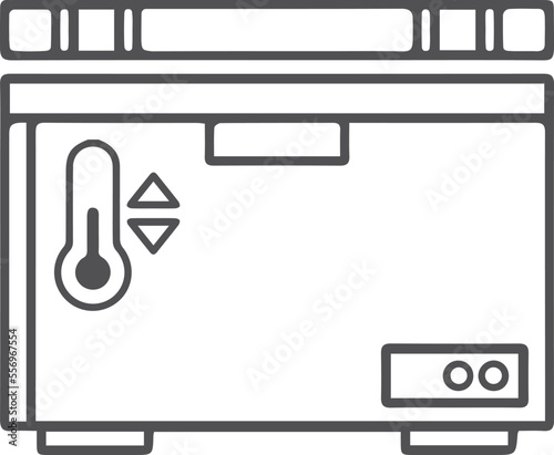 Freezer control icon, deep freezer icon black vector