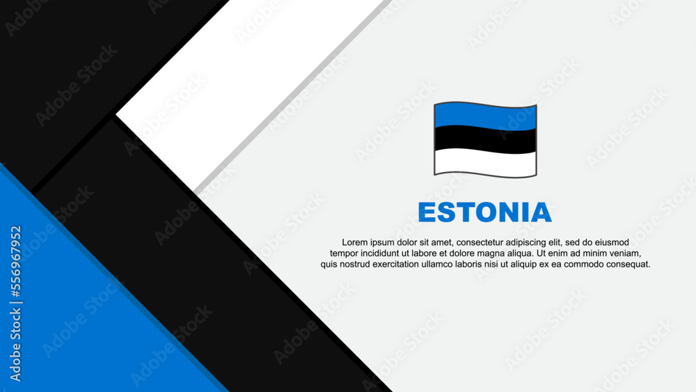 Estonia Flag Abstract Background Design Template. Estonia Independence Day Banner Cartoon Vector Illustration. Estonia