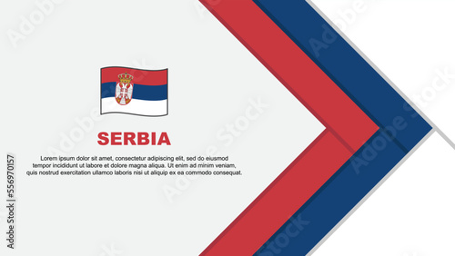 Serbia Flag Abstract Background Design Template. Serbia Independence Day Banner Cartoon Vector Illustration. Serbia Template