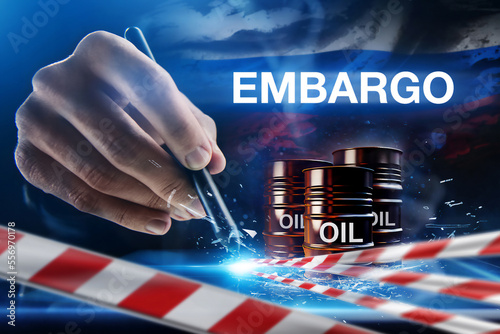 Fotografia Russian oil embargo concept