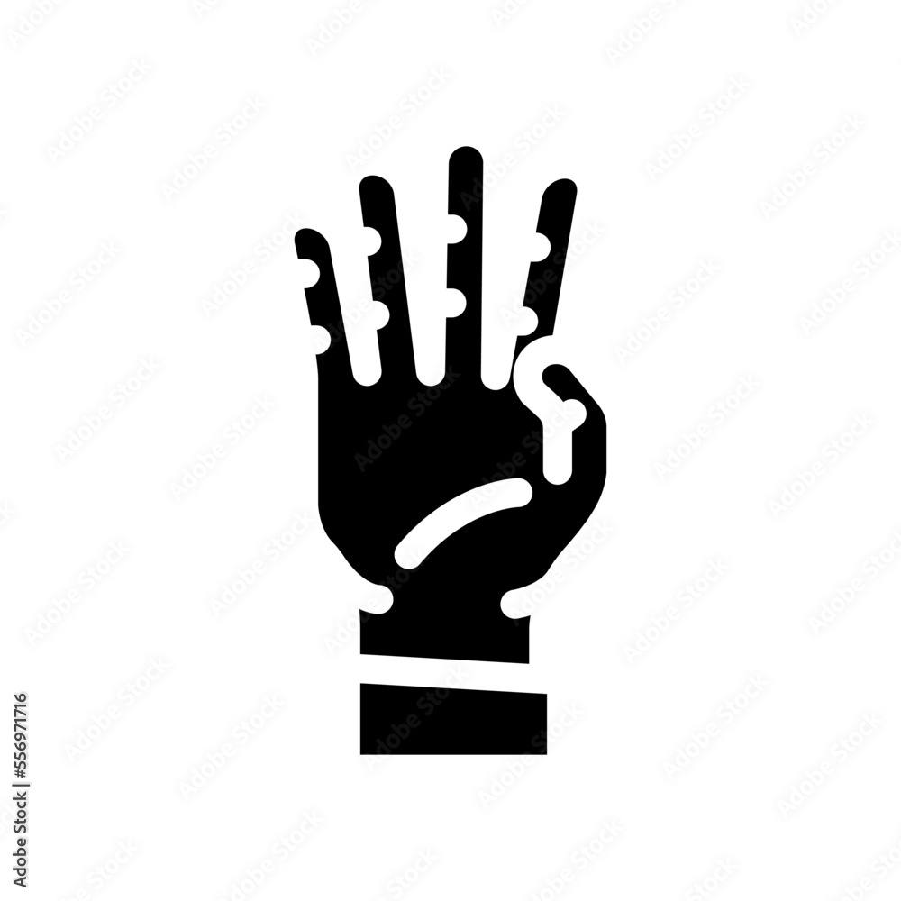 four number hand gesture glyph icon vector. four number hand gesture sign. isolated symbol illustration four number hand gesture glyph icon vector. four number hand gesture sign. isolated symbol illustration