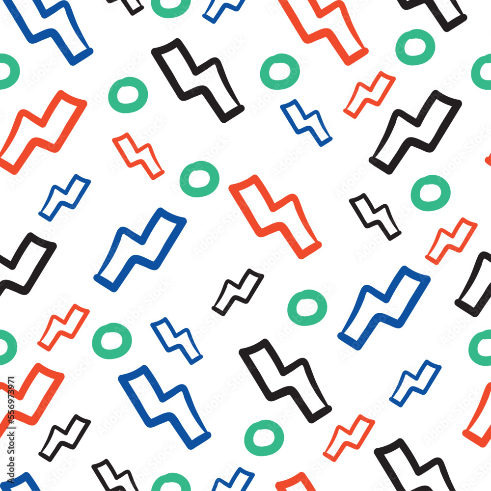 Mix Up Pattern Color 2D Illustration