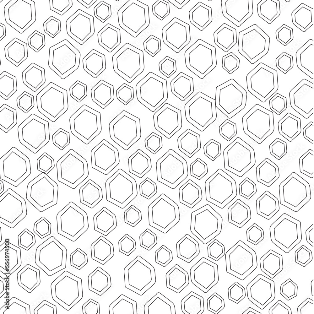 Hexagon Pattern Outline 2D Illustration Hexagon Pattern Outline 2D Illustration