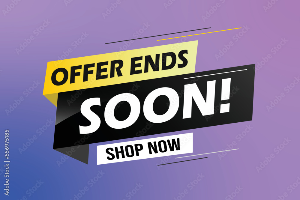 Offer ends soon. Poster flyer banner. Special offer price sign. Advertising discounts symbol. Thought speech bubble with quotes. Offer ends soon chat think megaphone message Offer ends soon. Poster flyer banner. Special offer price sign. Advertising discounts symbol. Thought speech bubble with quotes. Offer ends soon chat think megaphone message