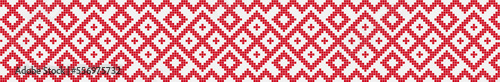 On a white background, a diagram of a pattern of Ukrainian embroidery is shown, in vector.