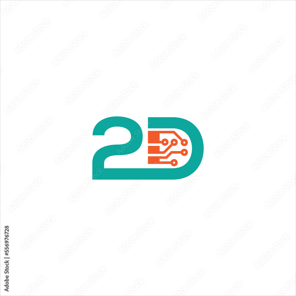 letter 2 D network vector design letter 2 D network vector design