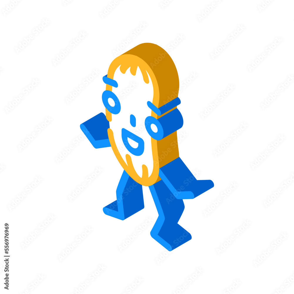 weenie meat character isometric icon vector. weenie meat character sign. isolated symbol illustration weenie meat character isometric icon vector. weenie meat character sign. isolated symbol illustration